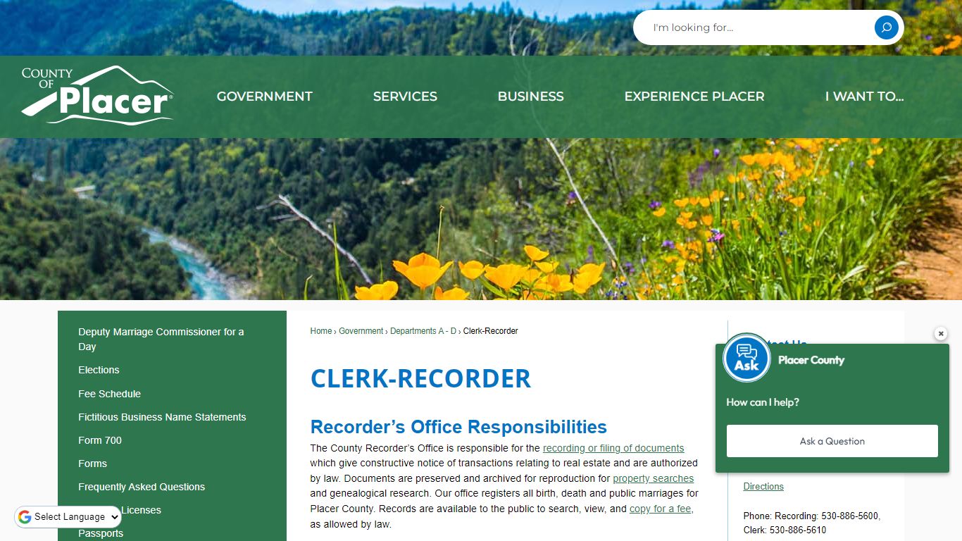 Clerk-Recorder | Placer County, CA